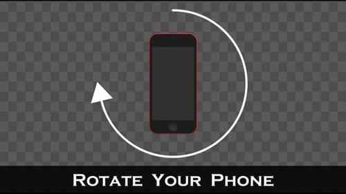 Smartphone Rotation Animation for Device Orientation Change