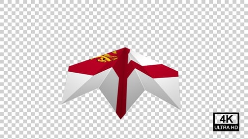Drapeau d'avion en papier avec le drapeau de Sercq