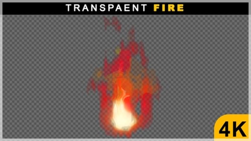 Fluid Animated Fire Loop VFX Element