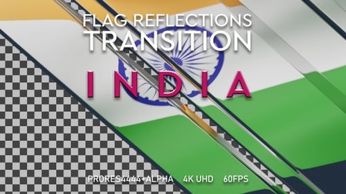 Übergang zur Flagge Indiens | UHD | 60fps