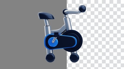 3D-Animation von Trainingsroutinen zum Erhöhen des Fahrradsimulators | Alpha Channel
