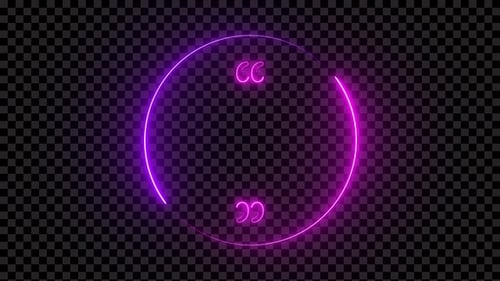 Cadre Neon Quotes rose et violet V17