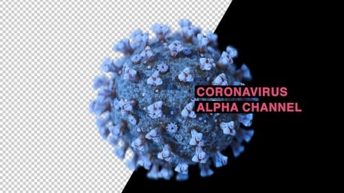 3D Microscopic Virus Model Rotating for Medical and Science Visuals
