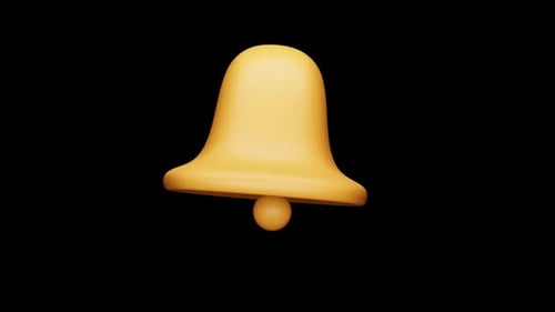 Swinging 3D Notification Bell Icon Animation