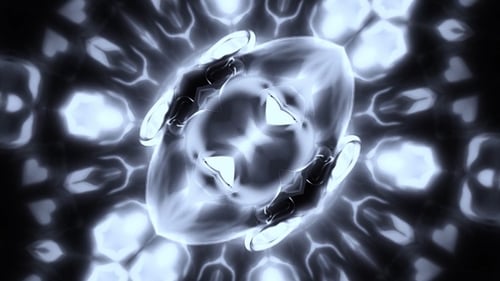 Abstract Fluid Kaleidoscope Loop with Glowing Energy