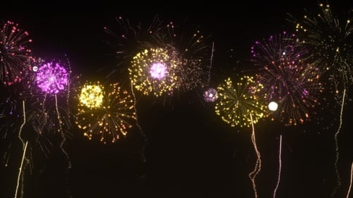 Fireworks Particles Loop 1 4K