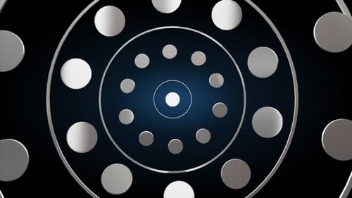 Abstract Geometric Tunnel of Moving Circles Background Loop