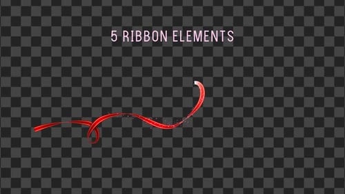Elegant Red Ribbon Heart Animations for Weddings and Valentine's Day
