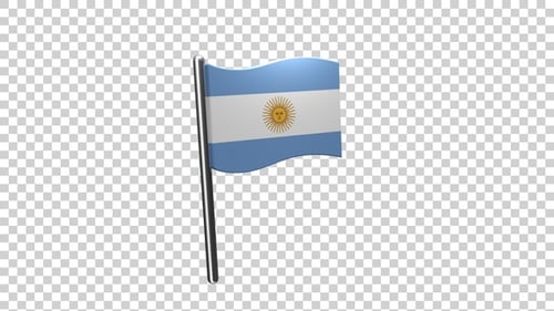 Argentina Flag Pin Icon
