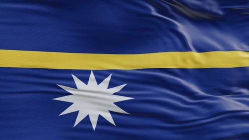 Realistic Waving Flag of Nauru Animation