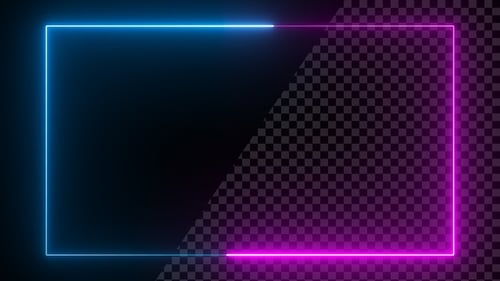 Blue & Pink Neon Frame Loop V13