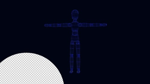 Abstract People Transparent Background Loop