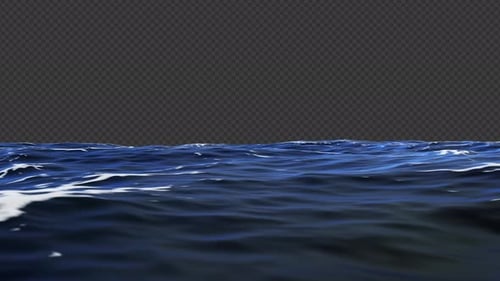 Ozeanwasserwellen mit Alpha-Kanal
