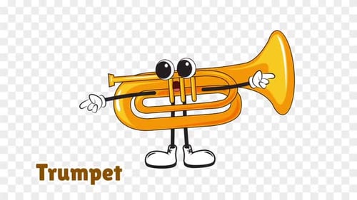 Dancing Cartoon Trumpet Character Animation