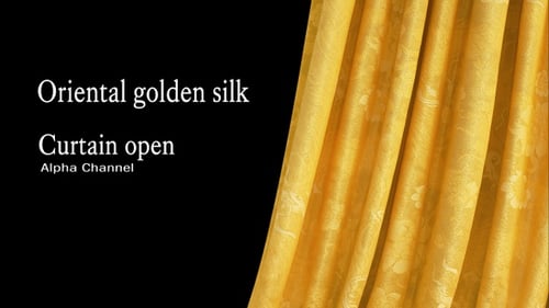 Elegant Golden Dragon Silk Curtain Transition