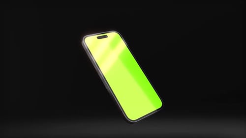 3D Phone Mockup with Green Screen for App Presentation