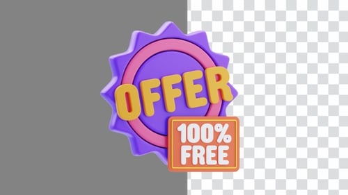 Offer 100 Free 3d animation | Alpha Channel