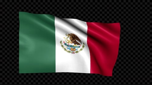 Seamlessly Waving Mexican Flag Loop