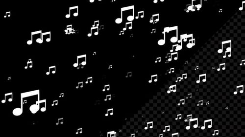 Animated Floating Music Notes Loop Background