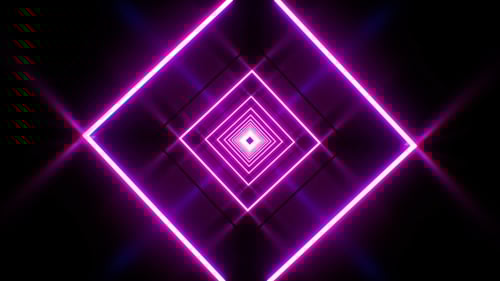 Flickering Square Neon Light Vj Loop