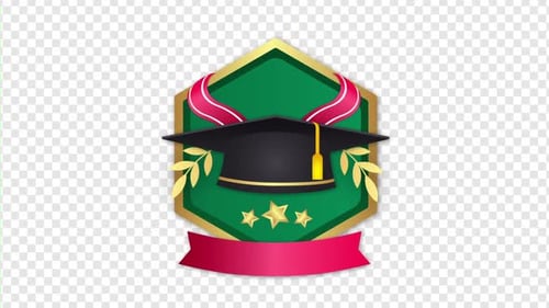 Animated Graduation Award Badge Reveal