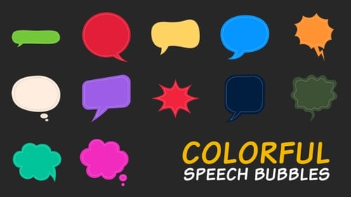 Bunte Sprechblasen