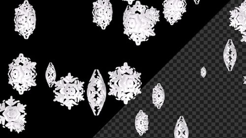 Christmas 3D Snowflake Falling Alpha V14