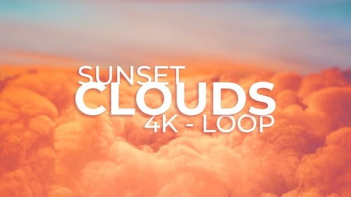 Hintergrundschleife mit Sonnenuntergang und Wolken