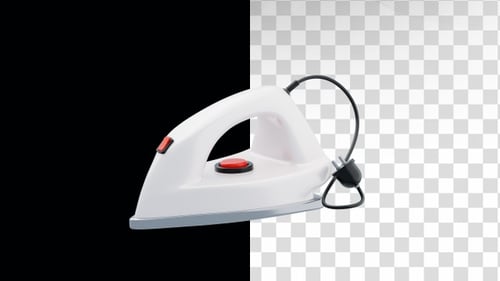 Electric clothing iron tool 3d animation