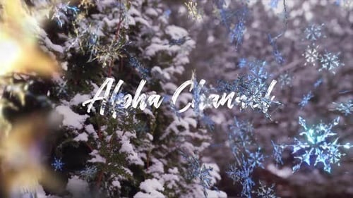 Sparkling Winter Snowflakes Falling with Alpha Channel