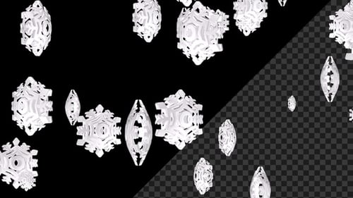 Christmas 3D Snowflake Falling Alpha V15