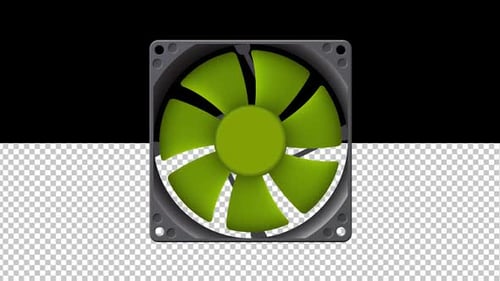 Enfriador de plástico para computadora con cuchillas verdes