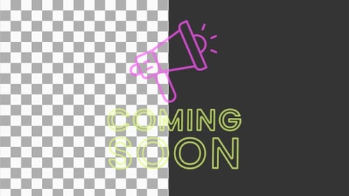 Animação 3D de Coming Soon | Alpha Channel