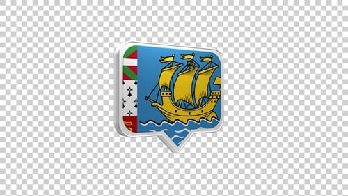 Icône d'épingle représentant le drapeau de Saint-Pierre-et-Miquelon