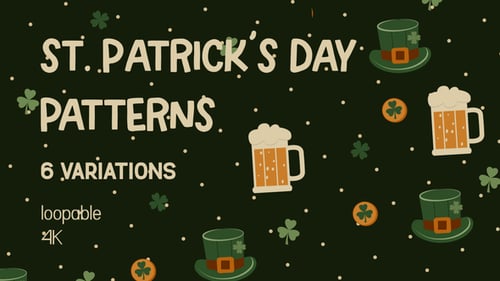St. Patrick's Day Pattern Backgrounds Loop
