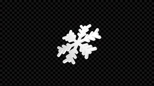 3D Snowflake Rotating V7