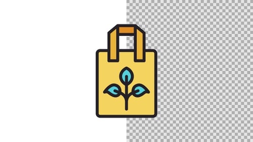 Eco Recycle Bag Animated Icon