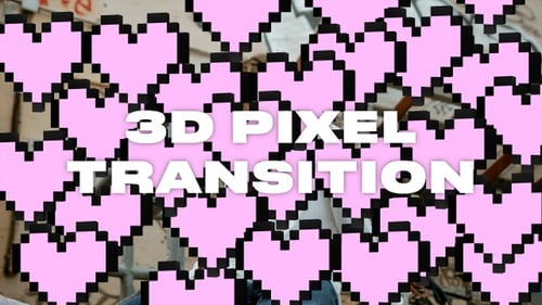 Pack Of 6 Pixel Transition On Alpha Loop