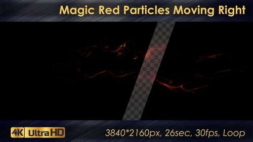 Magic Red Particles Moving Right Full