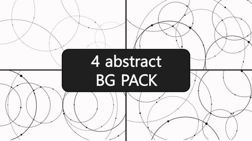 Animated Geometric Circles Background Pack with Dots