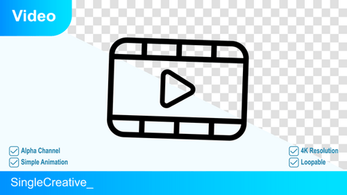 Looping Animated Video Player Icon