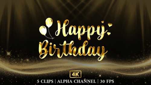 Animación de texto de feliz cumpleaños