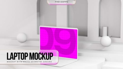 Minimal Style Laptop Mockup 09