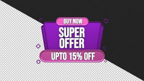 Animated Super Offer Promotion Tag