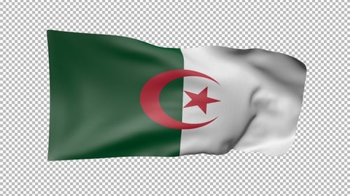 Algeria Waving Flag Transparent Alpha