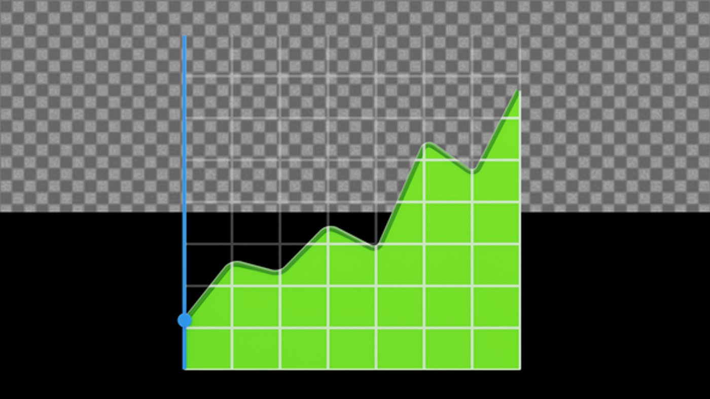 Animated Flat Design Area Graph with Moving Data Line, Backgrounds ...