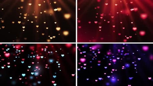 Heart Particles Valentines Day Background Pack