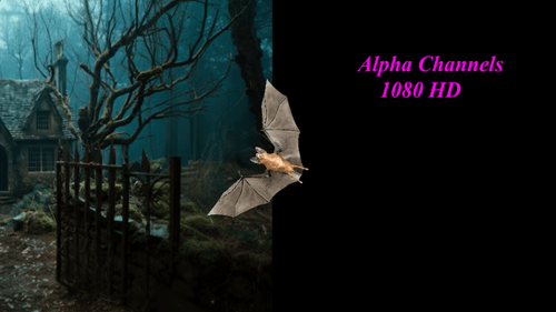 Flying Bat Realistic Halloween Animation