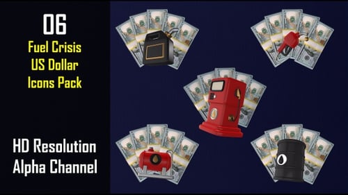 Fuel Crisis US Dollar Icons Pack