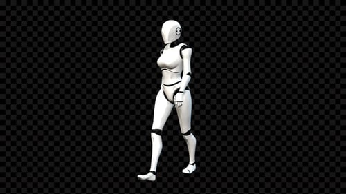 Robot Walking Animation Angle View